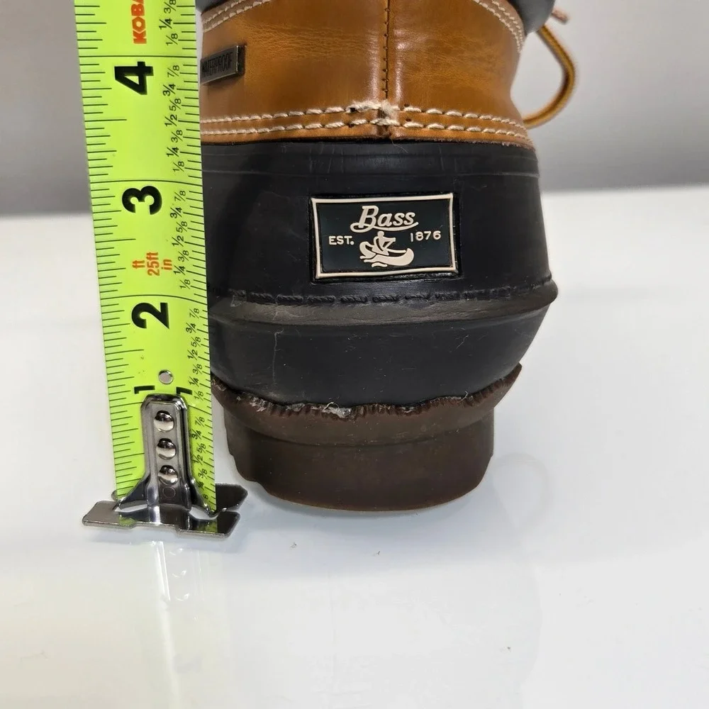 G.H. Bass Huey Duck Boots Men 12M Waterproof Leather Rubber Lace Up Rain Shoes